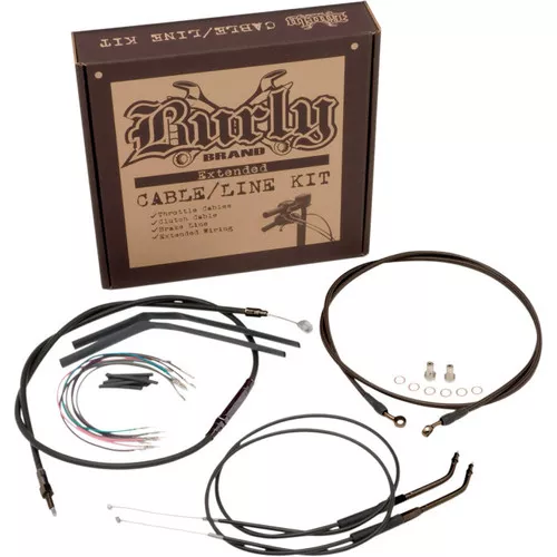 Burly Black Vinyl Cable and Brake Line Kit for Dyna