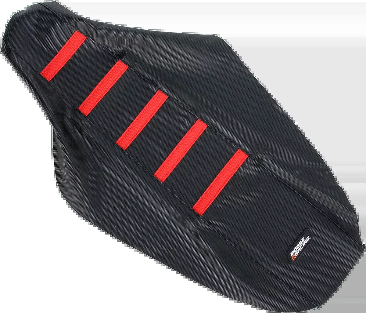 Ribbed Seat Cover - Black Cover/Red Ribs - Honda CR125/250 '00-'07