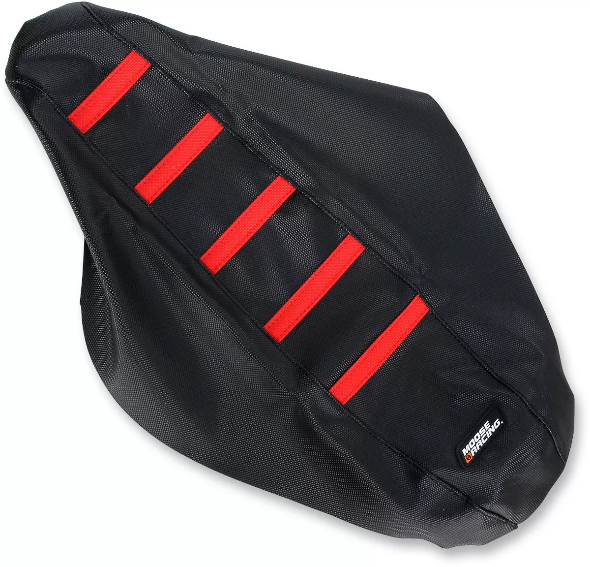 Ribbed Seat Cover - Black Cover/Red Ribs - Honda CRF250/450 '17-'25