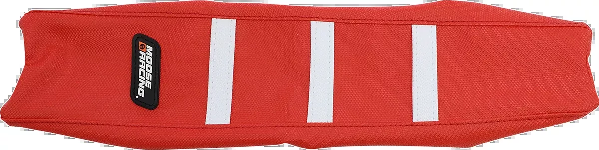 Ribbed Seat Cover - Red Cover/White Ribs - Gas Gas MC '21-'23
